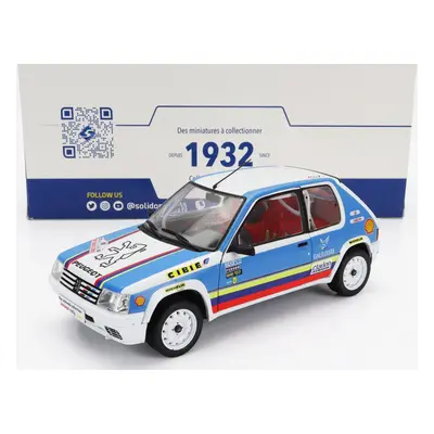 Solido Peugeot 205 1.9 Rally Schwab Collection 1990 1:18 Světle Modrá