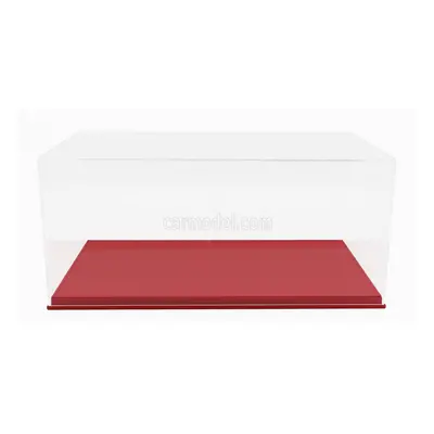 Luxbox Vetrina display box Base In Ecopelle Rossa 1:12, červená