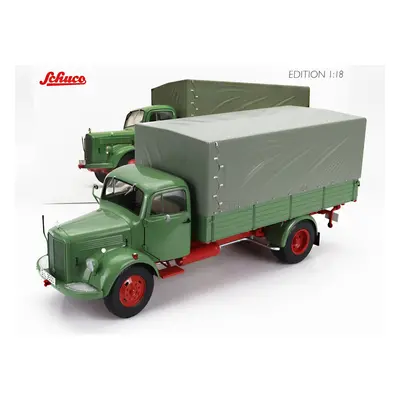 Schuco Mercedes benz L3500 Truck Telonato 1950 1:18 Modrá Šedá