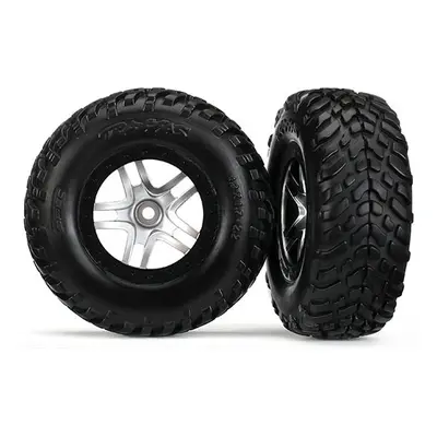 Traxxas kolo 2.2/3.0", disk SCT Split-Spoke saténový-černý, pneu SCT (2)