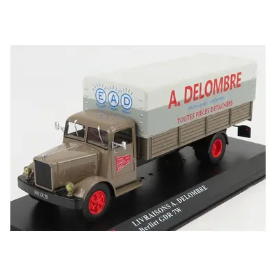 Edicola Berliet Gdr 7w Truck Telonato Livraisons A.delombre 1954 1:43 Hnědá Šedá