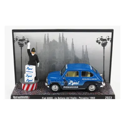 Brumm prom Fiat 600d Baci Perugina 1960 - La Befana Del Vigile 1:43 Modrá Černá