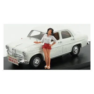 Rio-models Alfa romeo Giulietta Concorso Miss Italia 1955 With Figure 1:43 Bílá