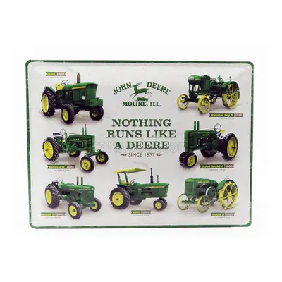 Edicola Accessories 3d Metal Plate - John Deere Chart 1:1 Zelená Žlutá