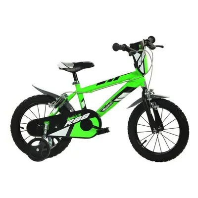 DINO Bikes - Dětské kolo 14" zelené