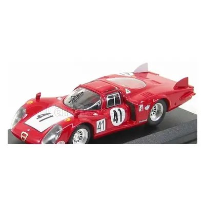 Best-model Alfa romeo 33.2 Lm N 41 24h Le Mans 1968 Baghetti - Vaccarella 1:43 Červená Bílá