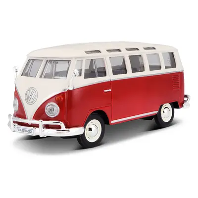 Maisto Volkswagen Van Samba 1:25 bílo/červená