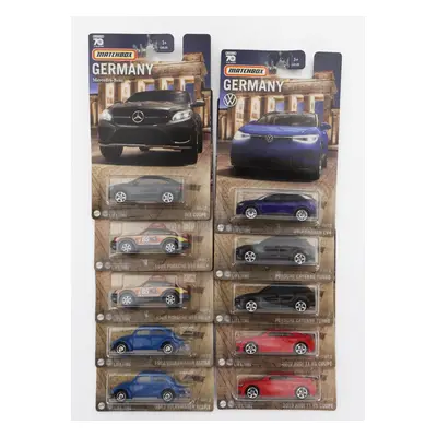 Mattel hot wheels Mercedes benz Set Assortment 10 Pieces Best Of Germany - 6 Series 1:64 Různé