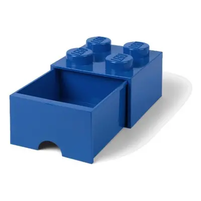 LEGO úložný box s šuplíkem 250x250x180mm - modrý