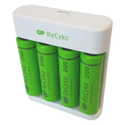 GP USB nabíječ Eco E411 + 4AA GP ReCyko 2100