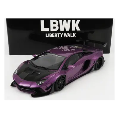 Autoart Lamborghini Aventador Liberty Walk 2017 1:18 Fialový Uhlík