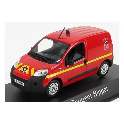 Norev Peugeot Bipper Van Fire Engine 2009 1:43 Červená Žlutá