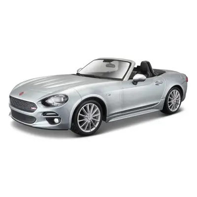 Bburago Plus Fiat 124 Spider 1:24 stříbrná metalíza