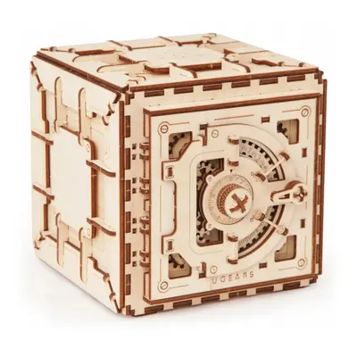 Ugears 3D dřevěné mechanické puzzle Trezor