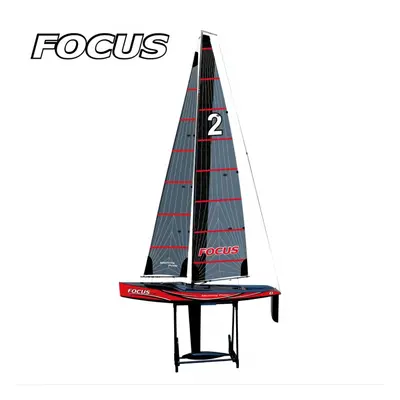 RC loď Focus V3 RTR plachetnice, červená