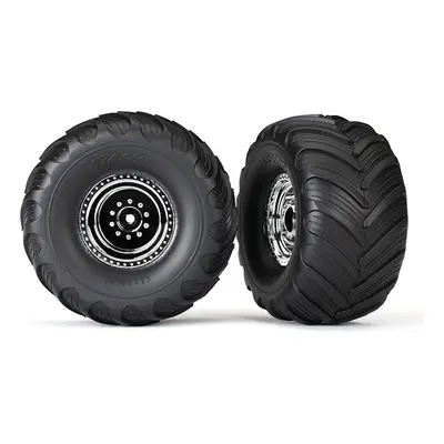 Traxxas kolo 3.0/2.0", disk chrom, pneu Terra Groove (2)