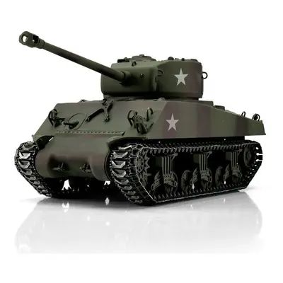 TORRO tank PRO 1/16 RC M4A3 Sherman 76mm maskovací kamufláž - infra IR - kouř z hlavně