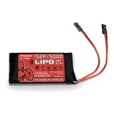 Vysílačový pack, LiPo 1S2P/5000 3,8V TX, 21Wh