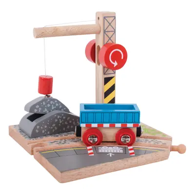 Bigjigs Rail Jeřáb se štěrkem