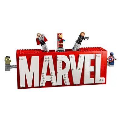 LEGO Marvel - Logo MARVEL a minifigurky