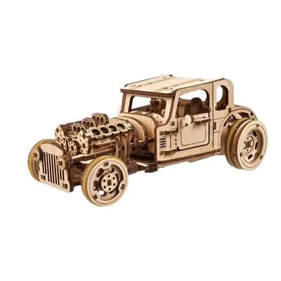 Ugears 3D dřevěné mechanické puzzle The Hot Rod Furious