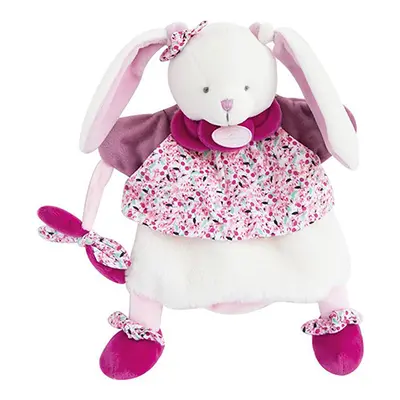 Doudou Plyšový maňásek zajíček růžový 28 cm