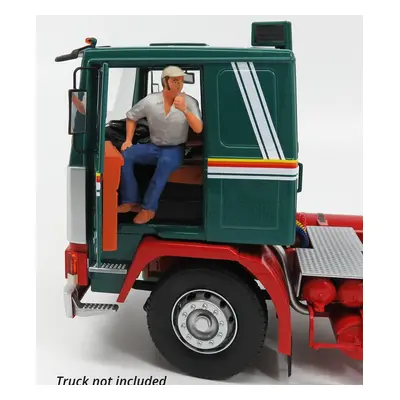 Road-kings Figures Man Trucker Franz Sitting In The Truck 1:18 Modrá Bílá