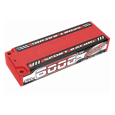 Sport Racing 50C LiPo Stick Hardcase-6000mAh-7.4V-4mm Bullit (44,4Wh)