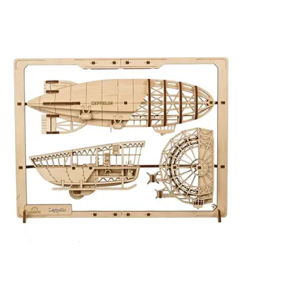 Ugears 2.5D dřevěné mechanické puzzle vzducholoď Zeppelin