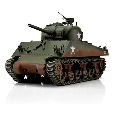 TORRO tank PRO 1/16 RC M4A3 Sherman 75mm kamufláž zelená - infra IR - Servo