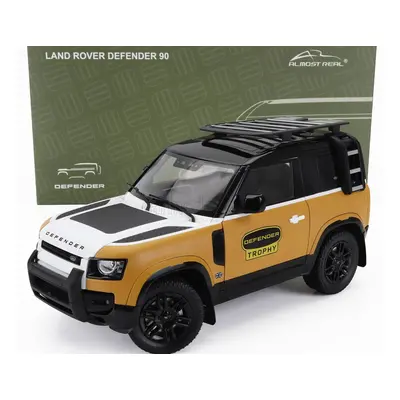 Almost-real Land rover New Defender 90 Trophy Edition 2023 1:18 Žlutá Bílá Černá