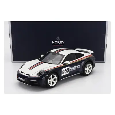 Norev Porsche 911 992 N 953 Rally Dakar Roughroads Coupe 2023 1:18 Bílá Modrá