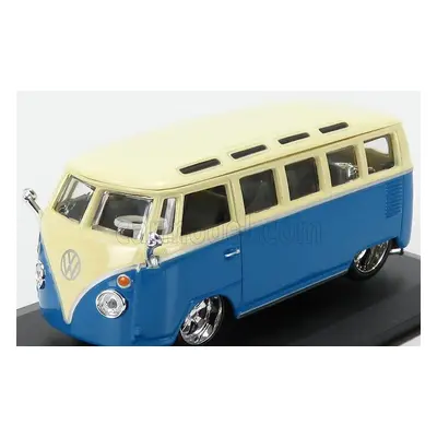 Bburago Volkswagen T1 Samba Minibus Custom 1967 1:32 Krémově Modrá