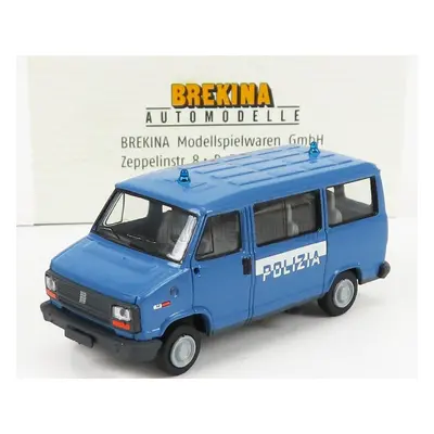 Brekina plast Fiat Ducato Minibus Polizia 1981 1:87 Světle Modrá