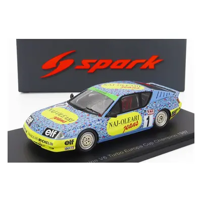 Spark-model Renault Alpine V6 Turbo N 1 Europa Cup Champion 1987 M.sigala 1:43 Světle Modrá Žlut