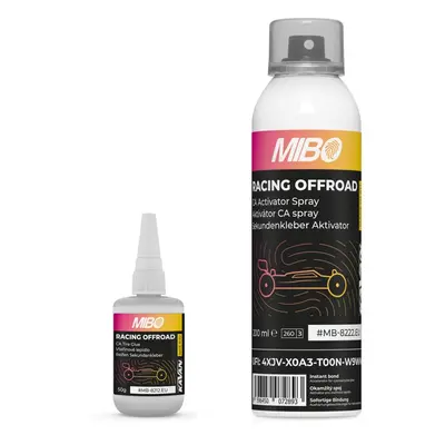 MIBO Racing Offroad vteřinové lepidlo (50g) + aktivátor spray (200ml)