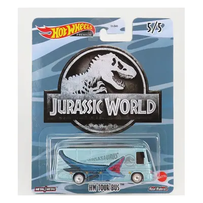 Mattel hot wheels Truck Hw Tour Autobus - Jurassic World 1:64 Světle Modrá Met