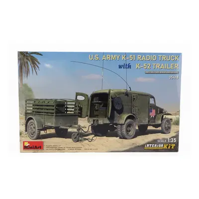 Miniart Chevrolet K-51 Radio Truck With K-52 Trailer Usa Army Military 1951 1:35 /