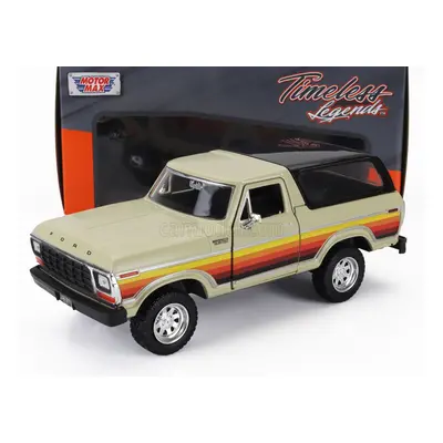 Motor-max Ford usa Bronco Hard-top Closed 1978 1:24 Beige Black