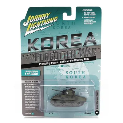 Johnny lightning Tank M4a3 Sherman Military Korea 1944 1:64 Vojenská Zelená