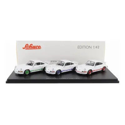 Schuco Porsche Set 3x 911 Carrera Rs 2.7 Coupe 1973 - 50th Anniversary 1:43 Bílá Červená Modrá Z