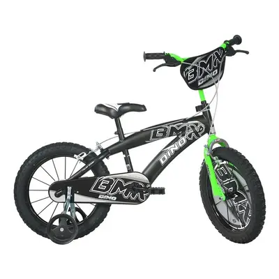 DINO Bikes - Dětské kolo 16" BMX černé/zelené