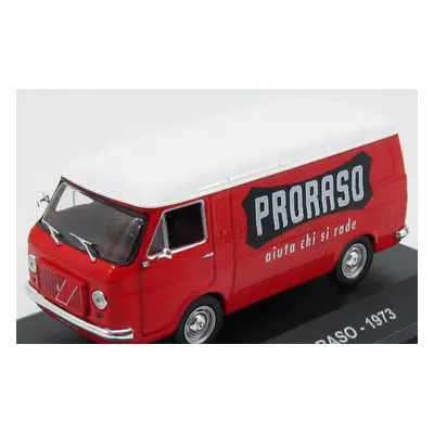 Edicola Fiat 238 Van 1973 - Proraso Aiuta Chi Si Rade 1:43 Červená Bílá