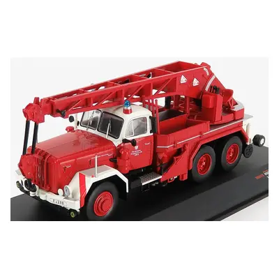 Ixo-models Magirus Uranus Kw16 Truck 3-assi Feuerwehr Frankfurt Gru Crane 1959 1:43 Červená Bílá