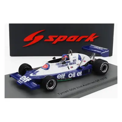 Spark-model Tyrrell F1 008 N 4 2nd Austrian Gp 1978 P.depailler 1:43 Modrá Bílá