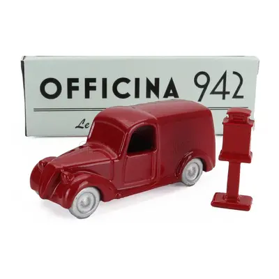 Officina-942 Fiat 508 C/1100 Van Furgone Viberti Regie Poste 1938 1:76 Red