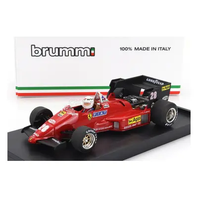 Brumm Ferrari F1 126c4 N 28 Belgium Gp 1984 Rene Arnoux - With Driver Figure 1:43 Červená Černá