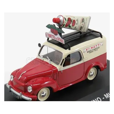 Edicola Fiat 500c Furgoncino Van Mutti 1954 1:43 Červený Krém