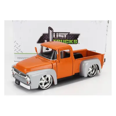 Jada Ford usa F-100 Custom Pick-up 1956 1:24 Oranžově Šedá