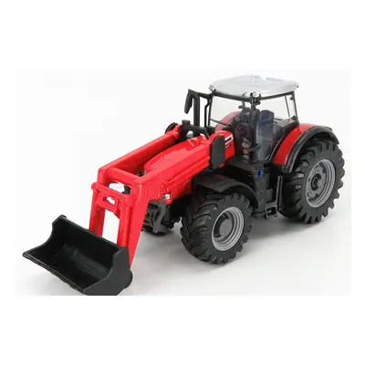 Bburago Massey ferguson 8740s Tractor With Front Loader Scraper 1:50 Red